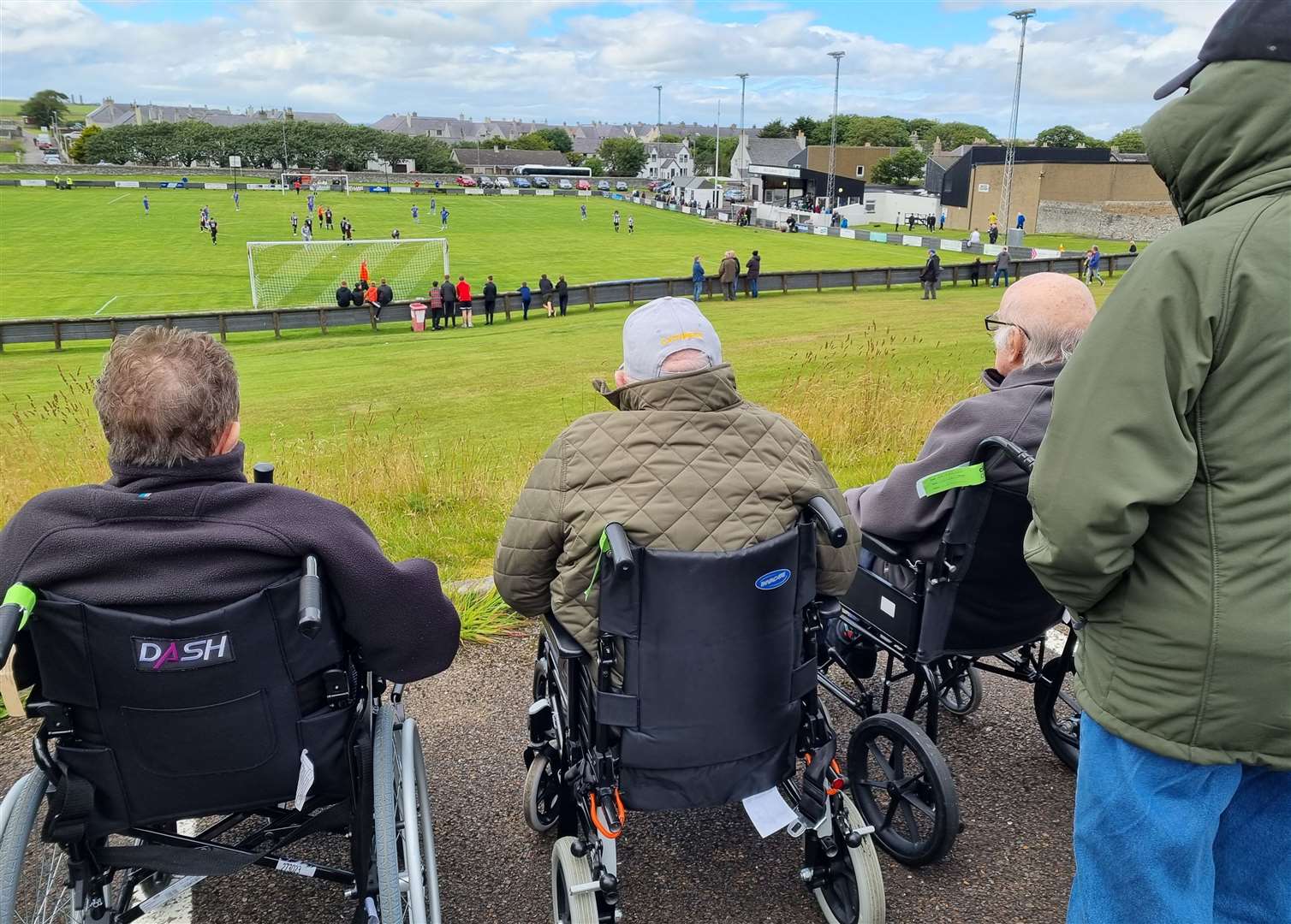Residents from Seaview House care home watching Wick Academy v Keith at Harmsworth Park.