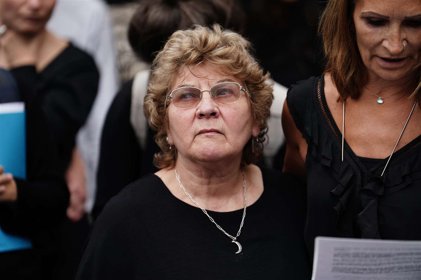 Mr Malkinson’s mother Tricia outside the Royal Courts of Justice (Jordan Pettitt/PA)