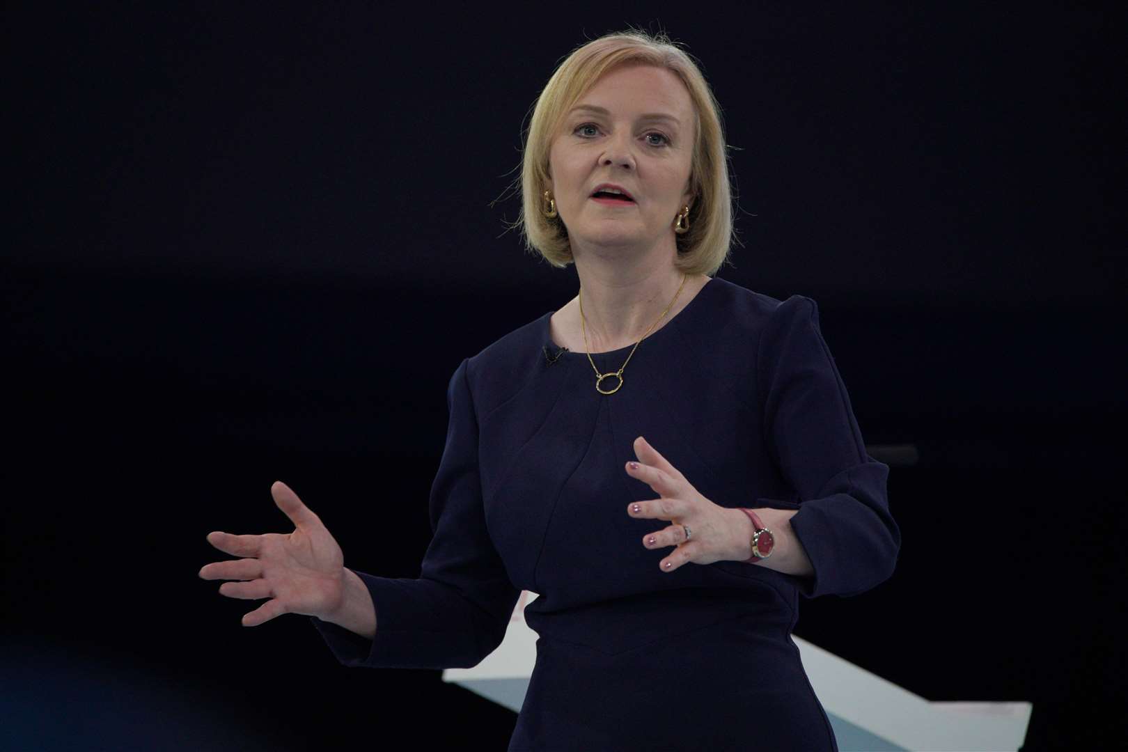 Liz Truss during a hustings event at Manchester Central Convention Complex (Peter Byrne/PA)