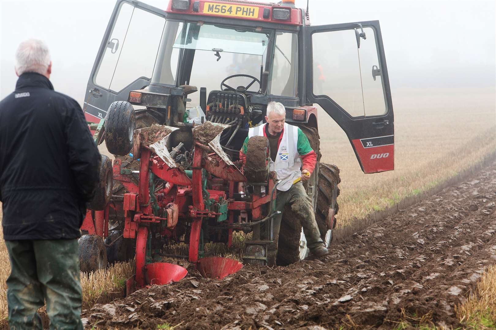 James won in the reversible ploughing section at last year's Scottish Ploughing Championships held at Stanstill. Photo: Robert MacDonald/Northern Studios