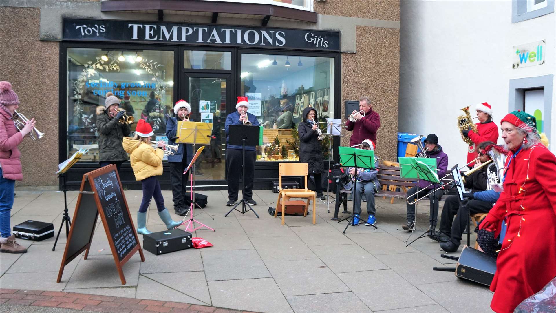Pentland Brass Band juniors played Christmas classics. Picture: DGS