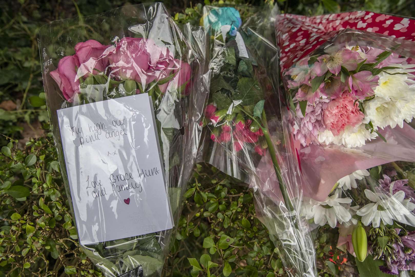Flowers were left at Culcheth Linear Park in Warrington (Jason Roberts/PA)