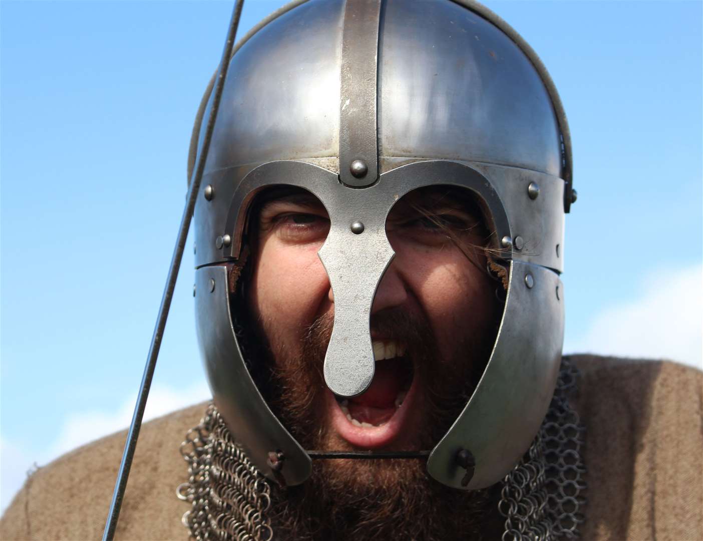 Ivan Ironarm, one of the Glasgow Vikings, at a festival at John O'Groats in 2019. Picture: Alan Hendry