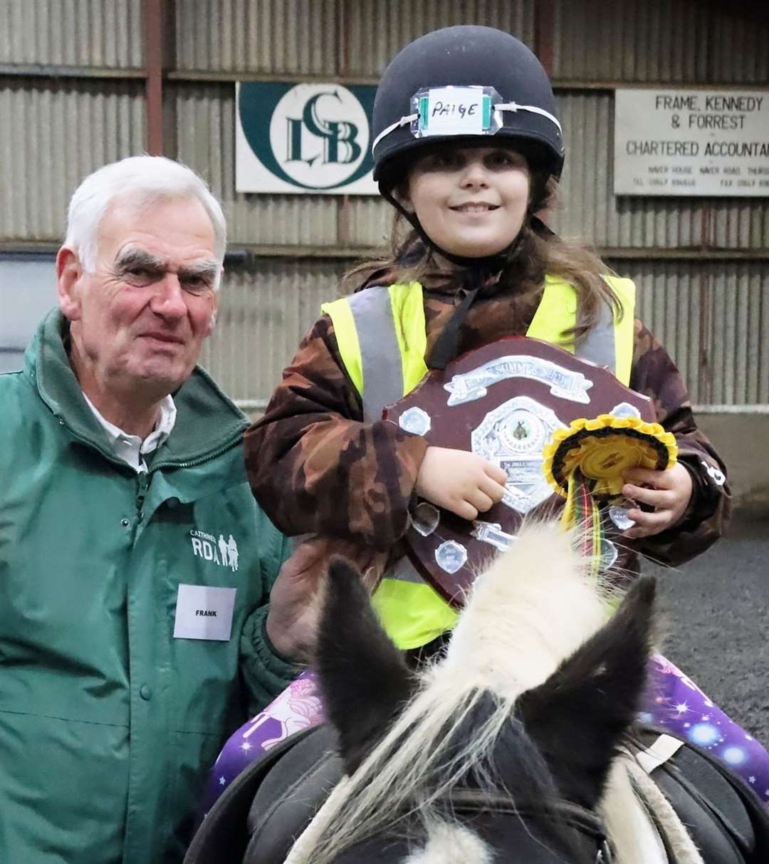 Paige Billington with Frank Stephen. Picture: Neil Buchan