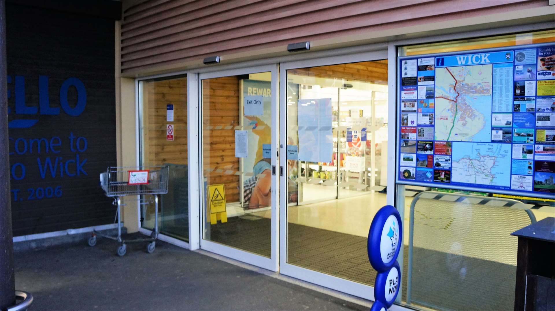 Entrance to the Tesco store in Wick. Pictures: DGS