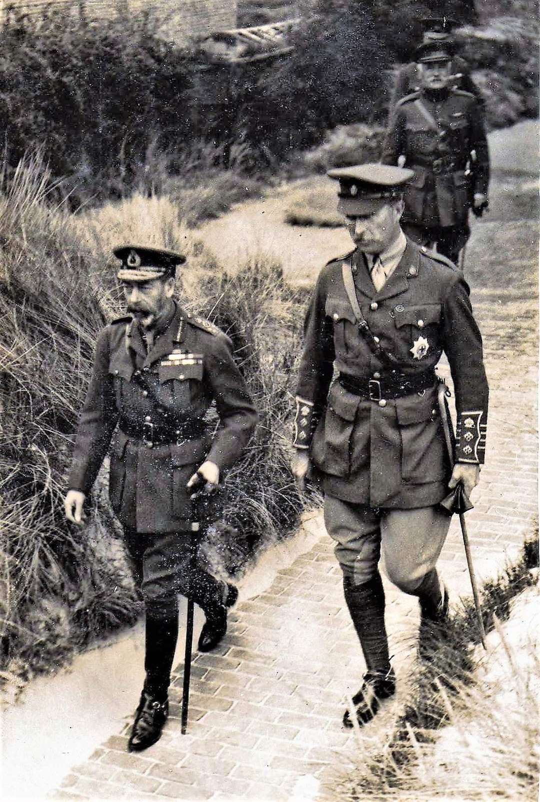 Lord Horne, right, pictured with King George V during WW1. St John's church has a commemoration tablet to him.