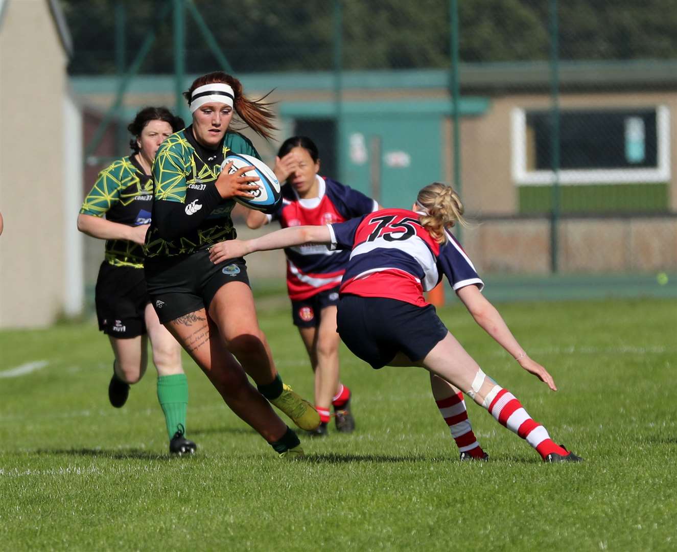 Ellie Anderson sidesteps a full-back during the Krakens' recent 78-17 victory over Moray at Millbank. Picture: James Gunn