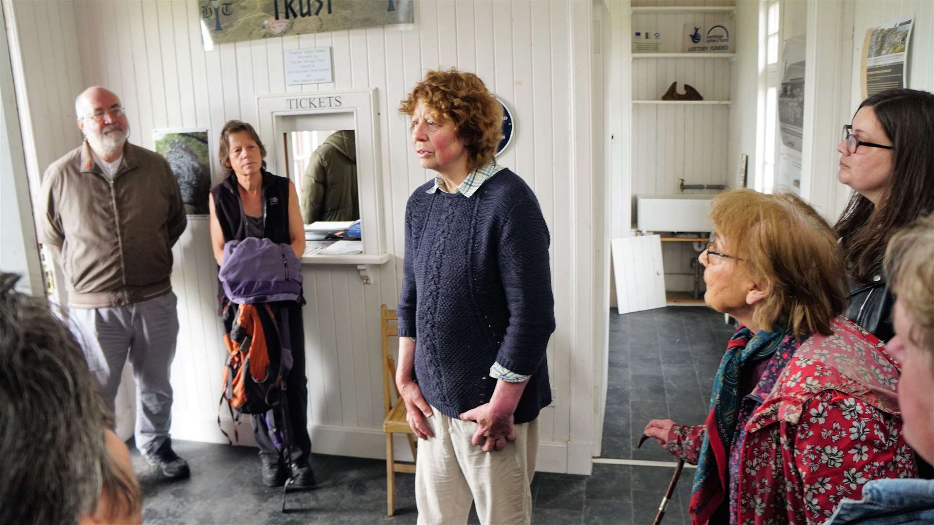 Islay MacLeod from the Yarrows Heritage Trust was hosting the event and welcomed the visitors. Picture: DGS