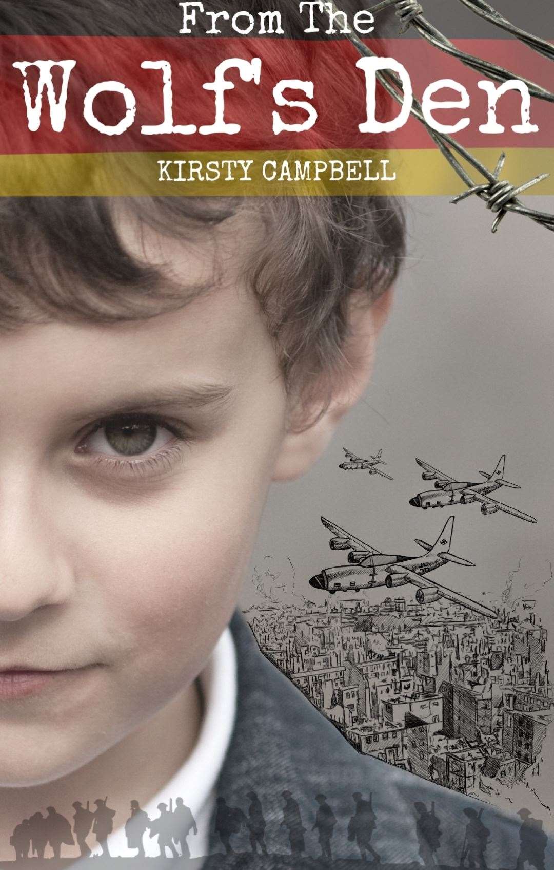The front cover of Kirsty Campbell's debut novel, The Wolf's Den.
