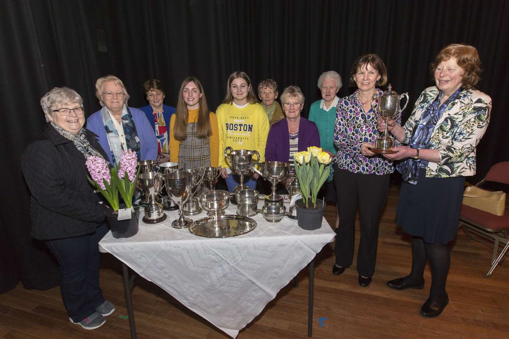 Flashback to early March 2020 and the last East of Caithness SWI Bulb Show in Wick Assembly Rooms. It was opened by Islay MacLeod (right), of Thrumster House, who also presented the winners with their trophies. Picture: Robert MacDonald / Northern Studios