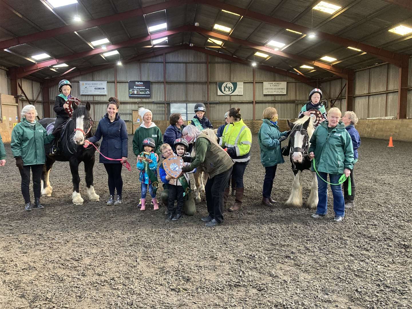 Participants in Ride 1 at the local RDA with their prizes.