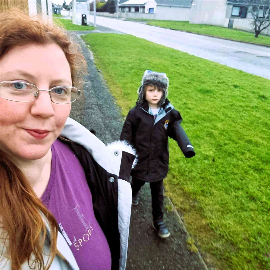 Elizabeth Jones with her son Ollie in Thurso. Elizabeth is desperate to get respite care for her severely autistic son.