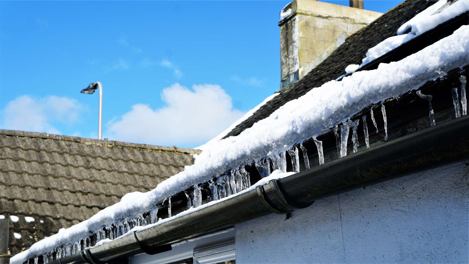 Icicles on a house in Watten. Picture: DGS