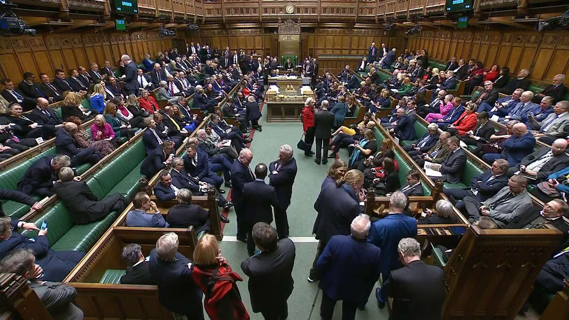 MP’s gather in the House of Commons ahead of the vote on the Safety of Rwanda (Asylum and Immigration) Bill (House of Commons/UK Parliament)