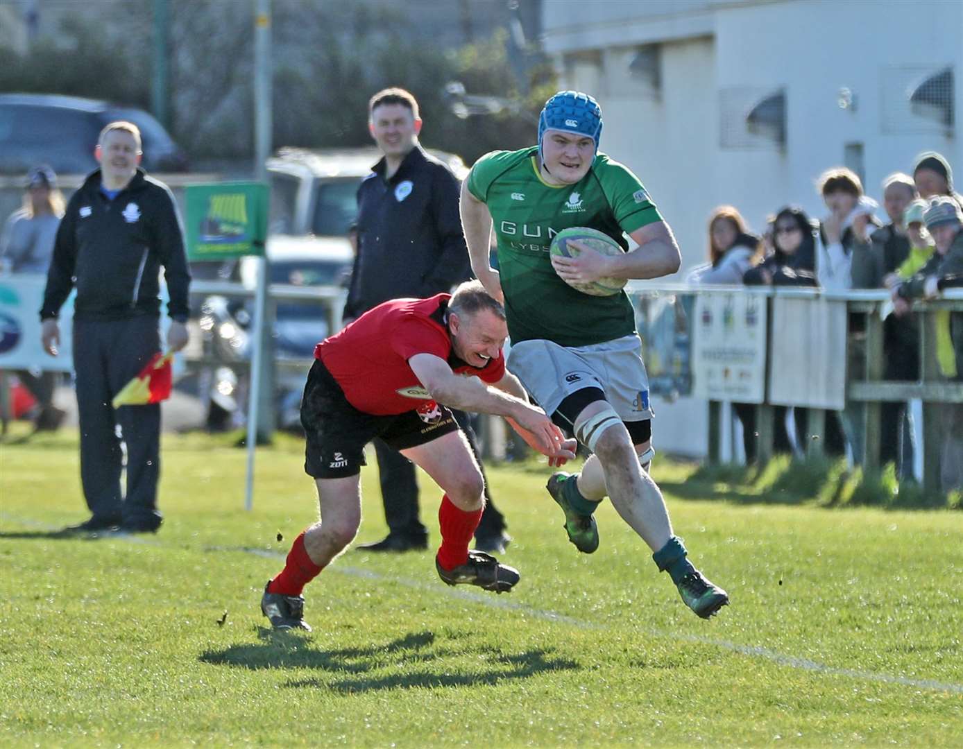 Reece Coghill flies past a defender, Picture: James Gunn