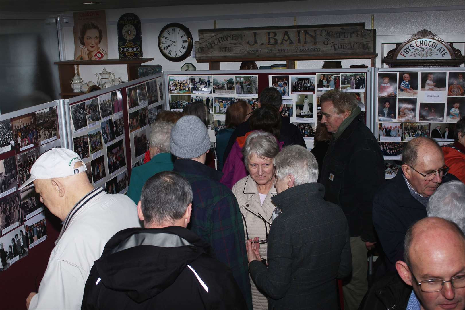 Some of the 500-strong crowd looking at the display from McDonald Photographers. Picture: Alan Hendry