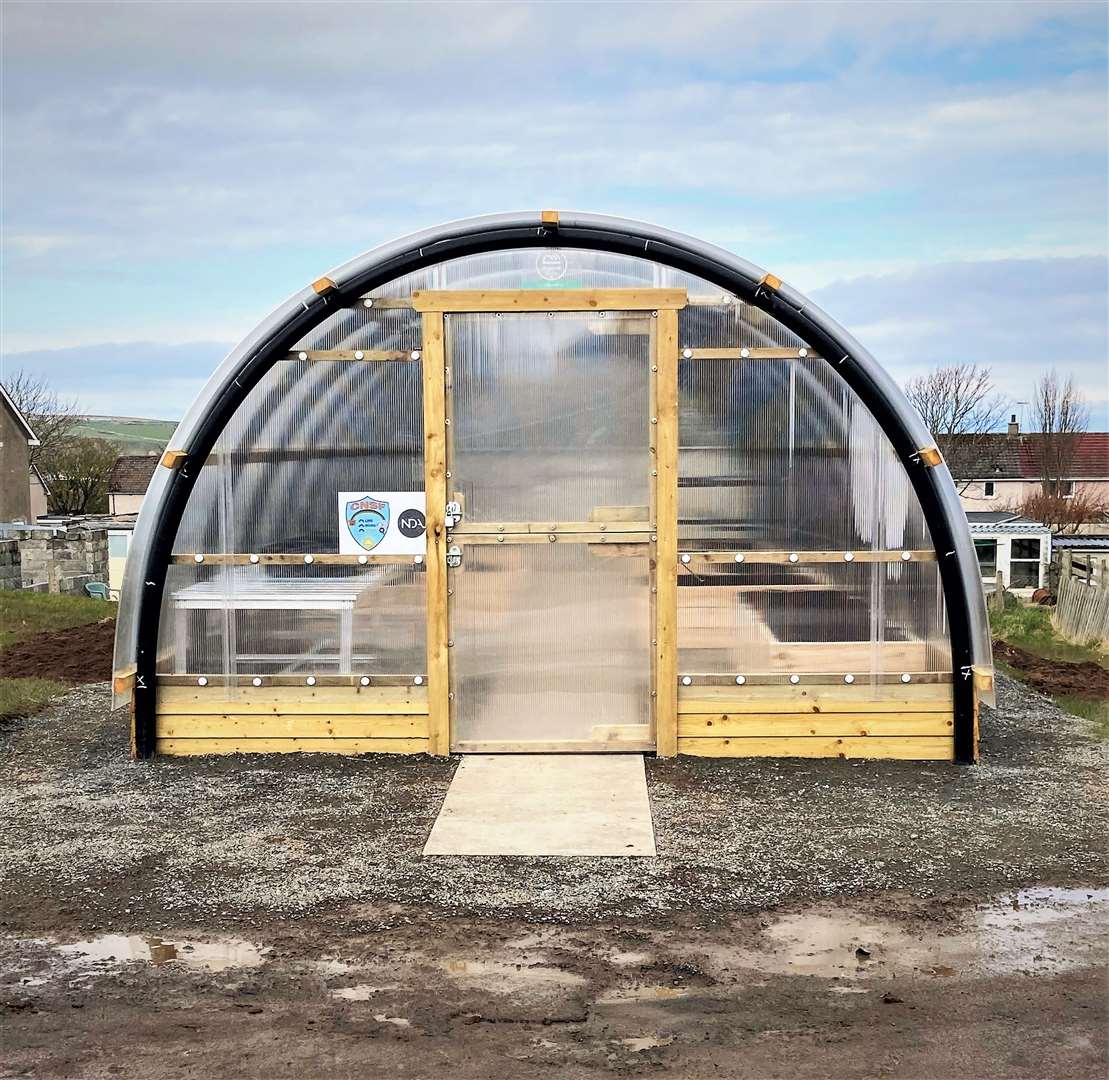 The polycrub tunnel is solidly built to withstand the local weather conditions.