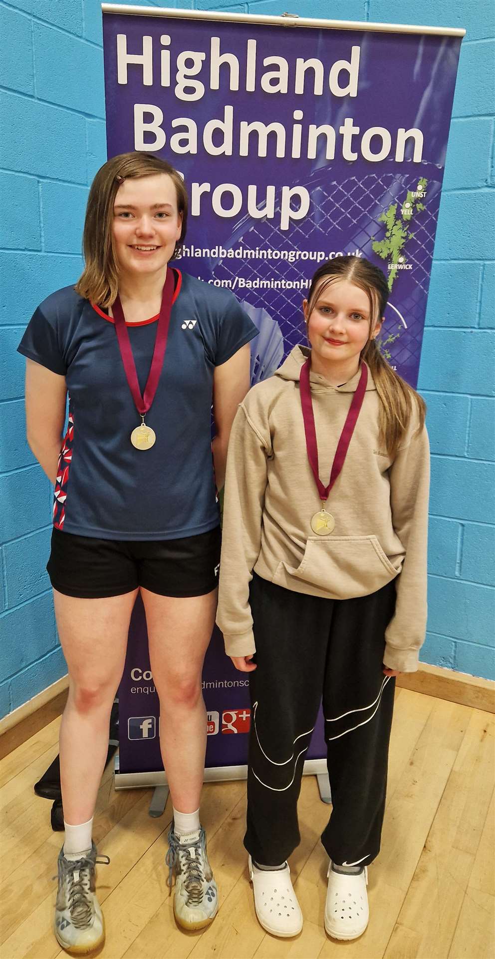 U19 girls' doubles winners Chloe Mackenzie and Ava Cook.