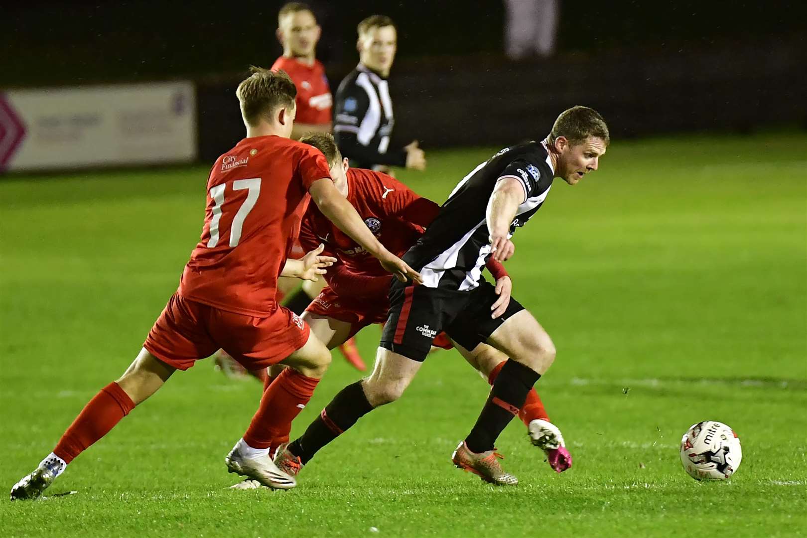 Wick Academy's Davie Allan bursts forward during Wednesday's Highland League derby against Brora. Picture: Mel Roger