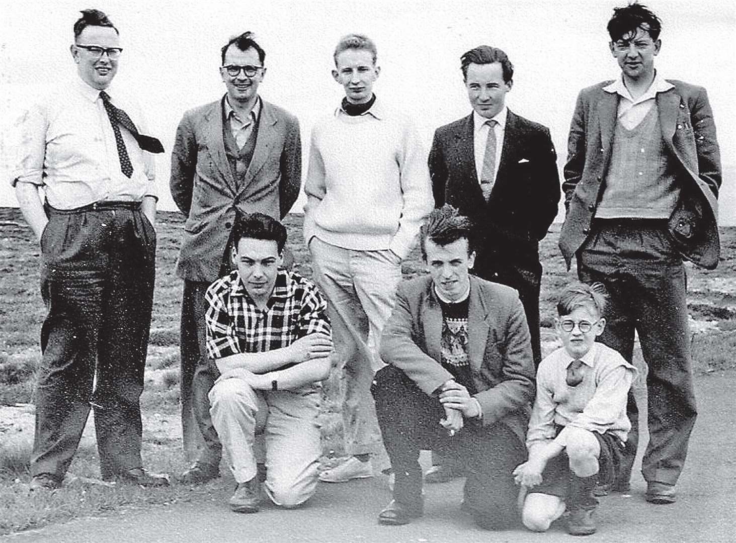 Some members of Caithness Amateur Radio Society who gathered for the 1965 National Field Day for amateur radio clubs.