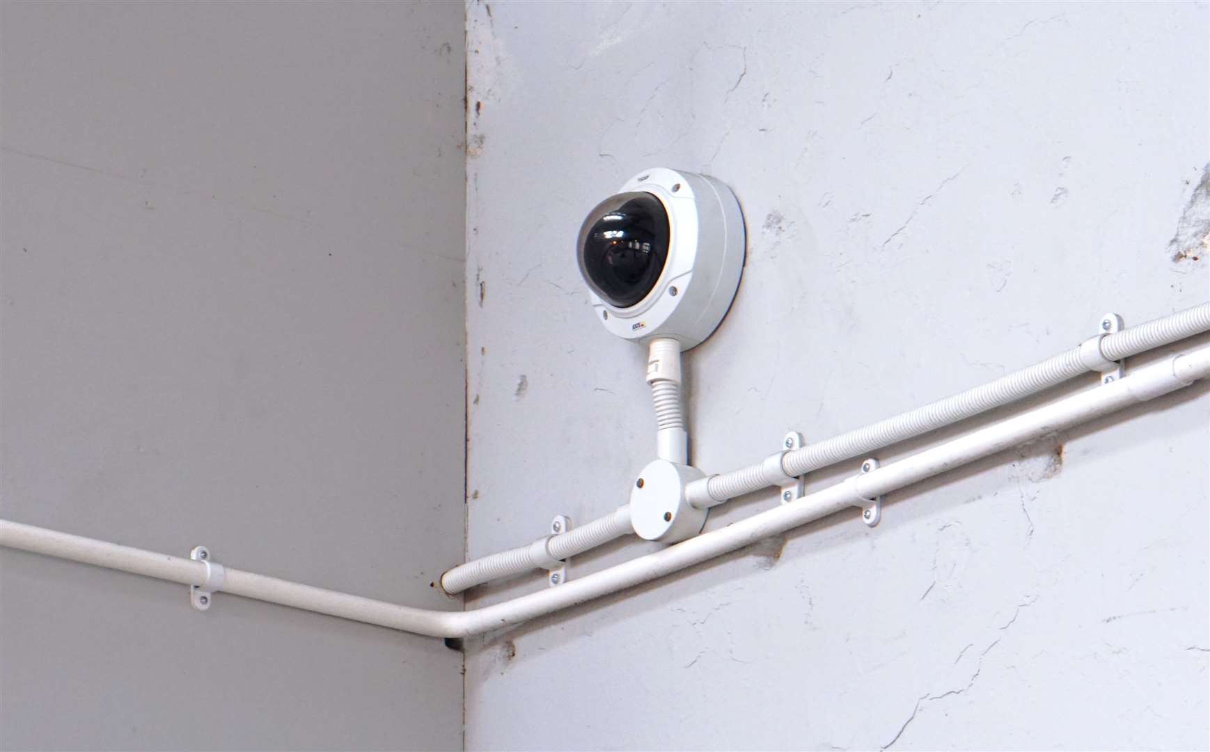 CCTV camera in Wick railway station.