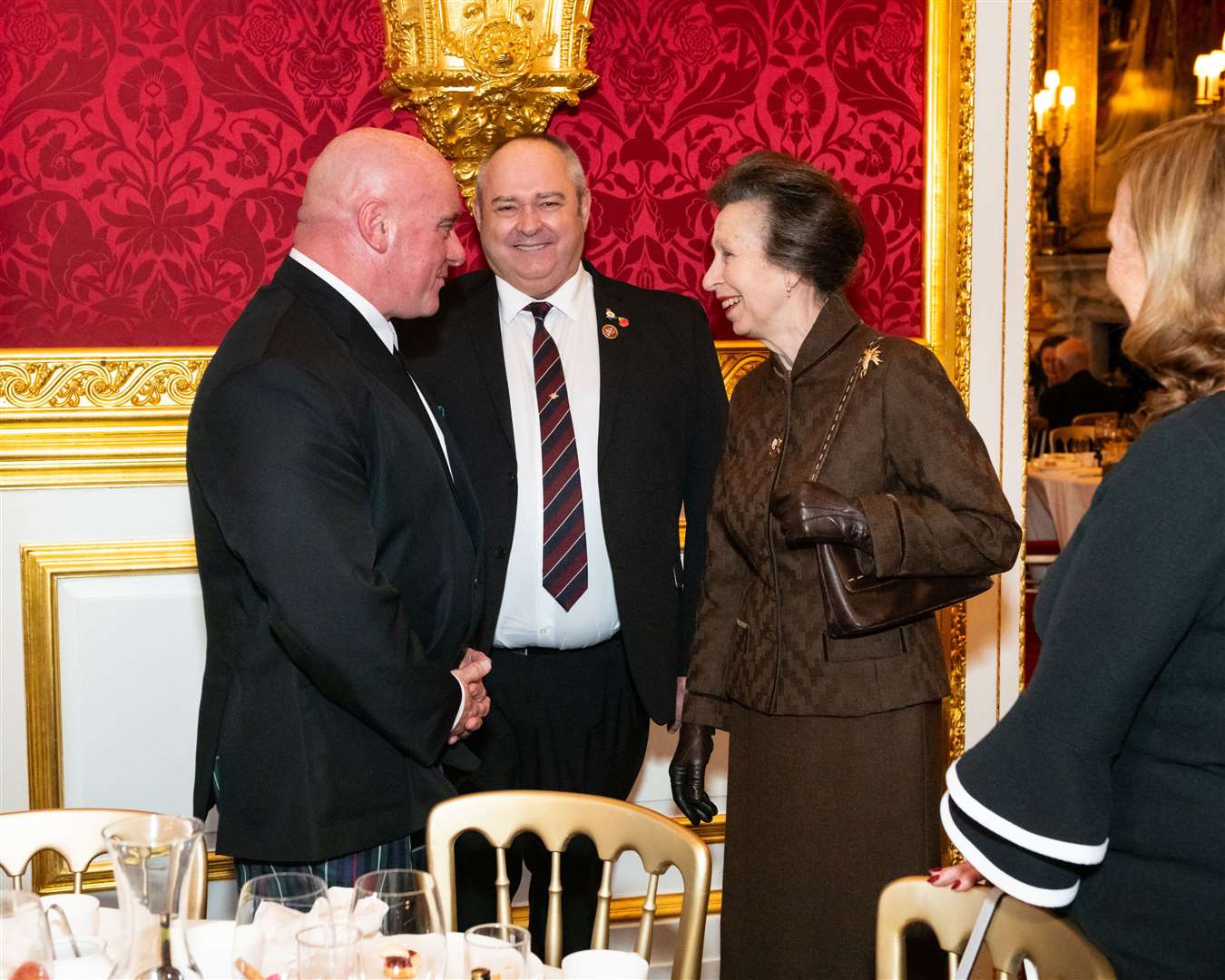 Kev Stewart chatting to Princess Anne at the event in St James's Palace.