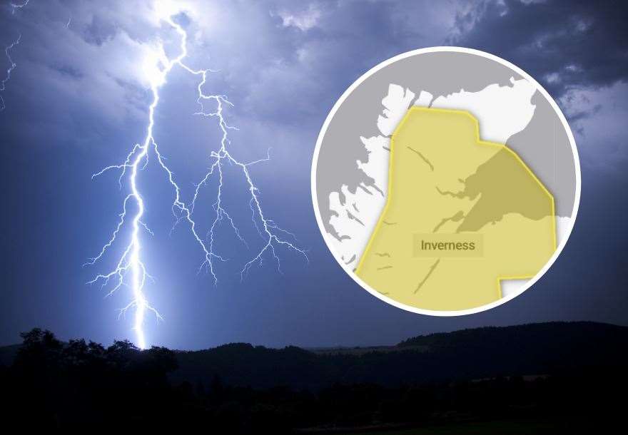 Two thunderstorm warnings have now been issued - one for Sunday from midday (inset) and another for Monday from midday.