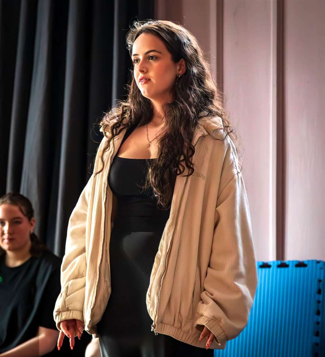 Rising Artist Ava Mackay speaking at the opening night. Picture: Ally Mack Photography