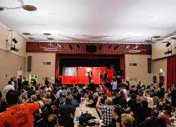 Wick Assembly Rooms was packed to the rafters as the action got under way.