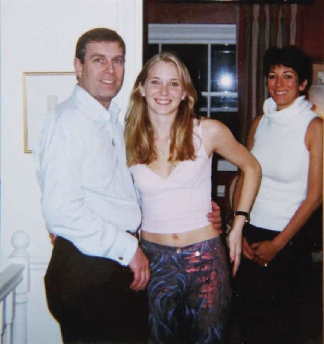 Photo issued by the US Department of Justice the Duke of York, Virginia Giuffre, and Ghislaine Maxwell (US Department of Justice/PA)