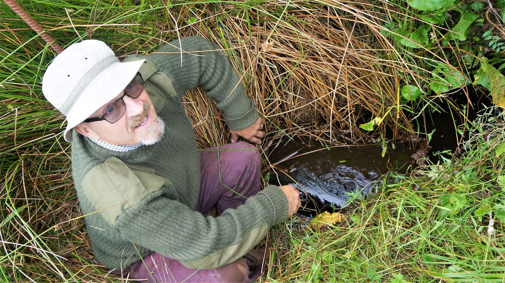 In 2017 Peter Darmady contacted the paper about the issue of broken water pipes that affected the supply to his home at Roster. He said, however, that he was one of the 'lucky ones' that had a natural fresh water supply running past the house. Picture: DGS