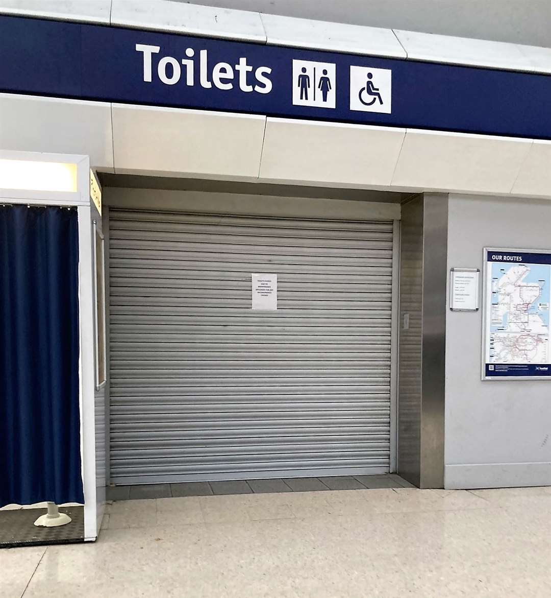 Inverness station's toilets were, however, closed when Louise went to check. Picture: Louise Smith
