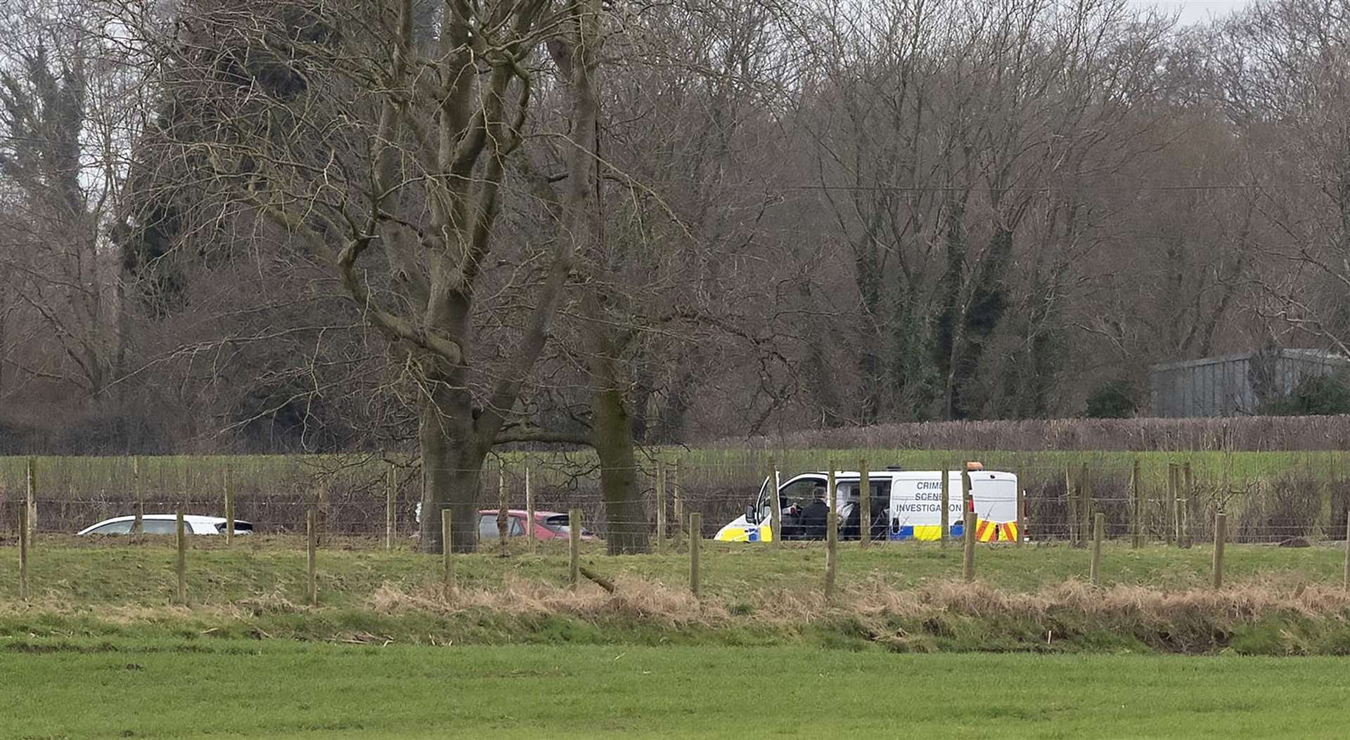 Police activity at the River Wyre near St Michael’s on Wyre, Lancashire, on Sunday (Jason Roberts/PA)