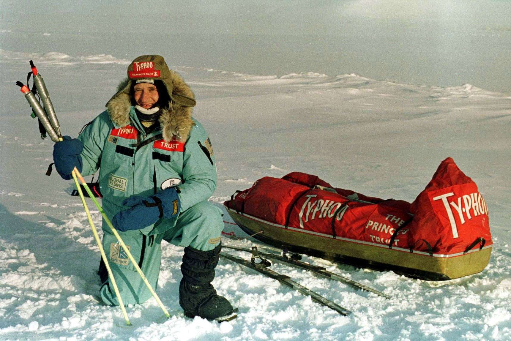 Sir David at Resolute Bay in the Arctic on the eve of his attempt of the first solo and unsupported expedition of the North Geomagnetic Pole in 1999 (PA)