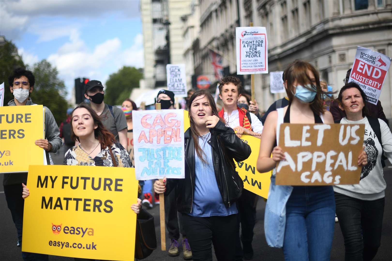 Students protested last summer (Victoria Jones/PA)