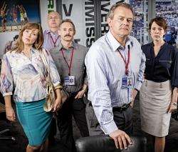 The Twenty Twelve team (from left): Siobhan (Jessica Hynes), Nick (Vincent Franklin), Graham (Karl Theobald), main man Ian Fletcher (Hugh Bonneville) and his undeclared love Sally (Olivia Colman).