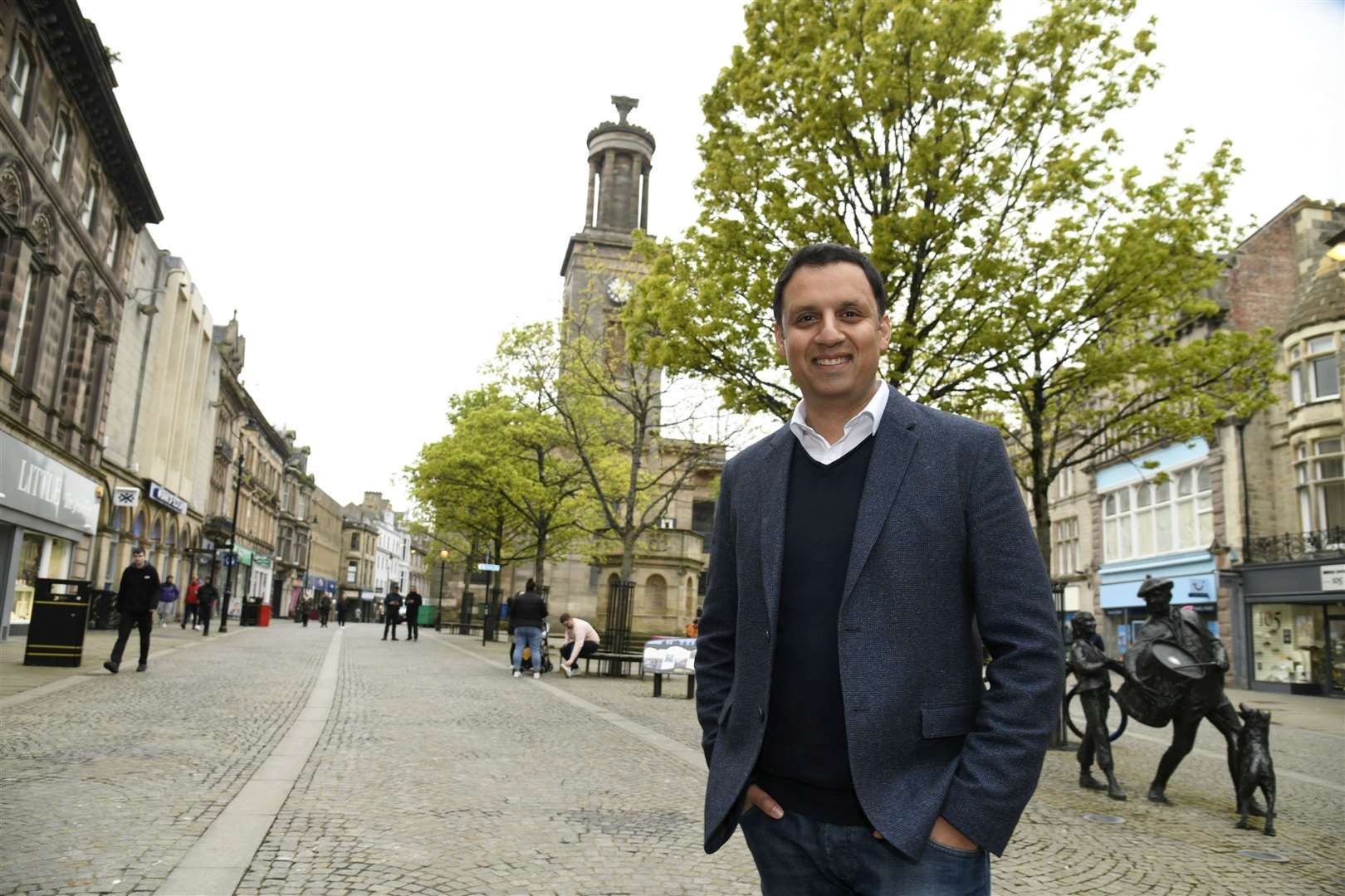 Scottish Labour leader Anas Sarwar campaigning in Elgin on a previous visit to the north. Picture: Becky Saunderson