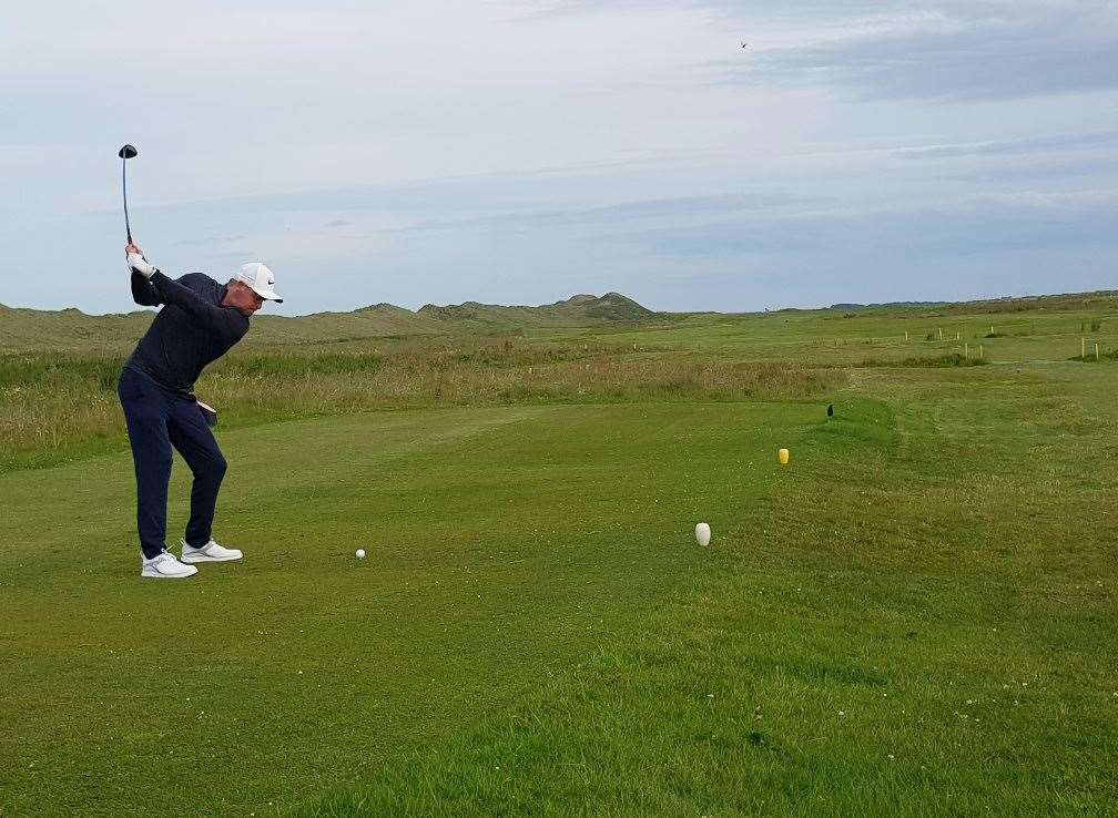 Gordie Steven at the 12th at Wick on his way to victory.