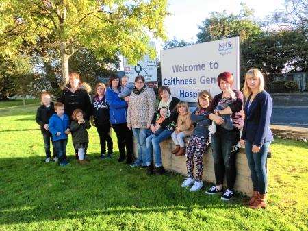 Members of Caithness Health Action Team outside Caithness General Hospital. Photo: Will Clark