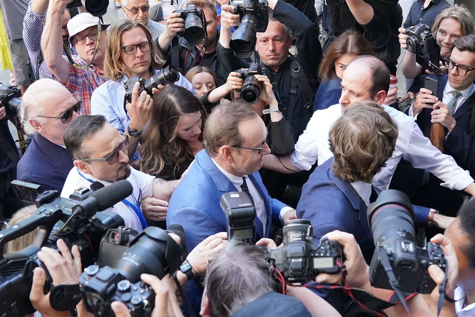 Actor Kevin Spacey arrives at Westminster Magistrates’ Court (Jonathan Brady/PA)