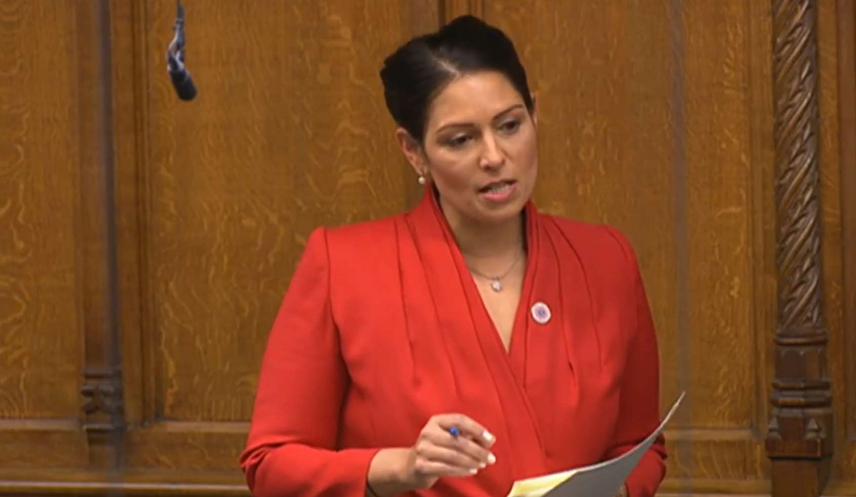 Conservative former minister Priti Patel urged the Chancellor to keep corporation tax levels under review (Parliament TV/UK Parliament/PA)