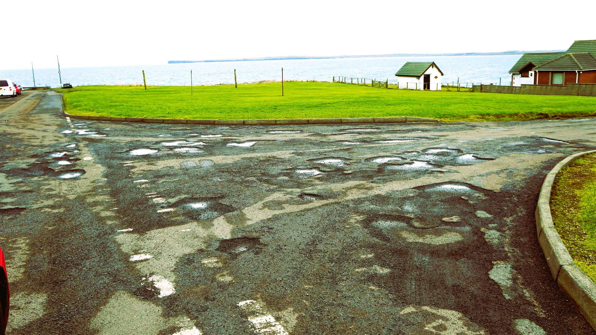 A massive array of potholes in Keiss. Picture: DGS