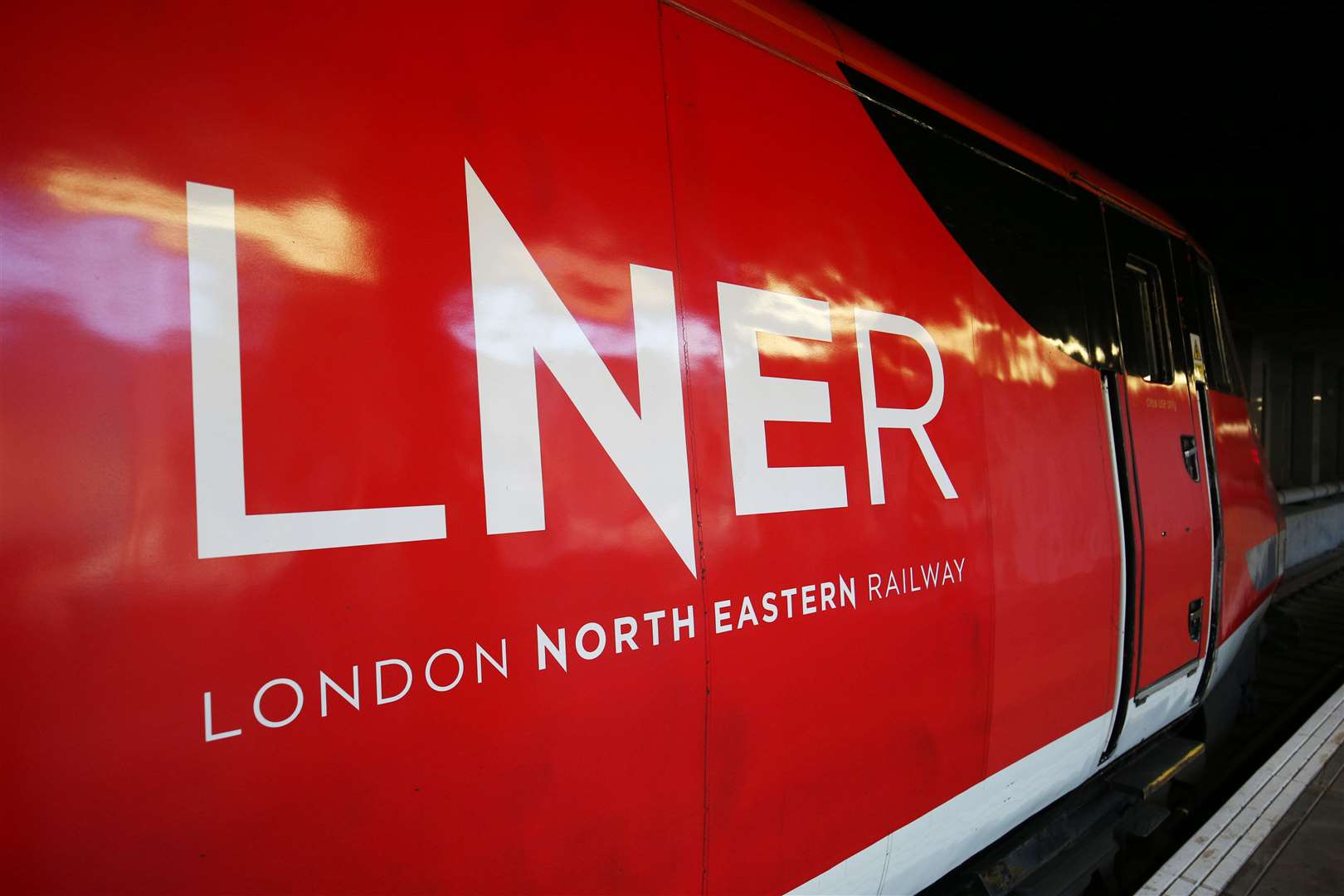 LNER livery on rolling stock at King’s Cross station (Jonathan Brady/PA)