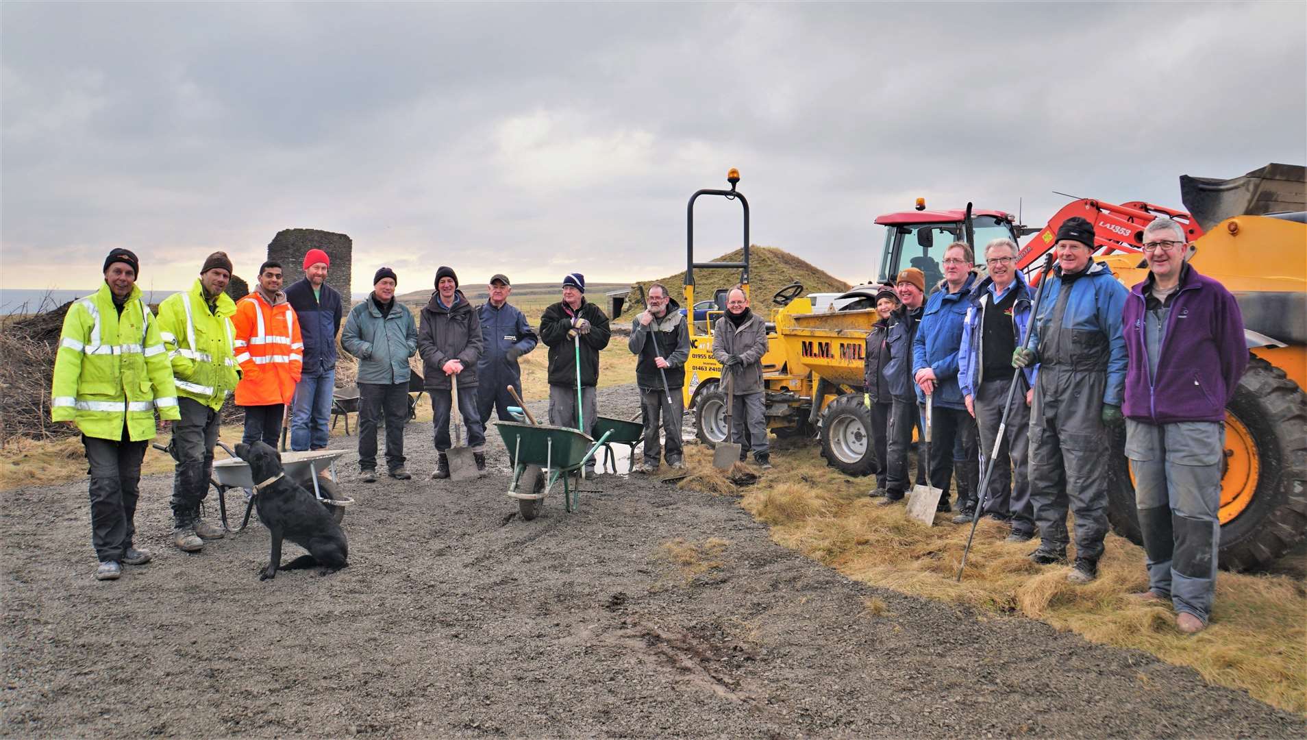 Volunteers from Wick Paths Group who carried out path improvement work near the Castle of Old Wick two years ago. Picture: DGS