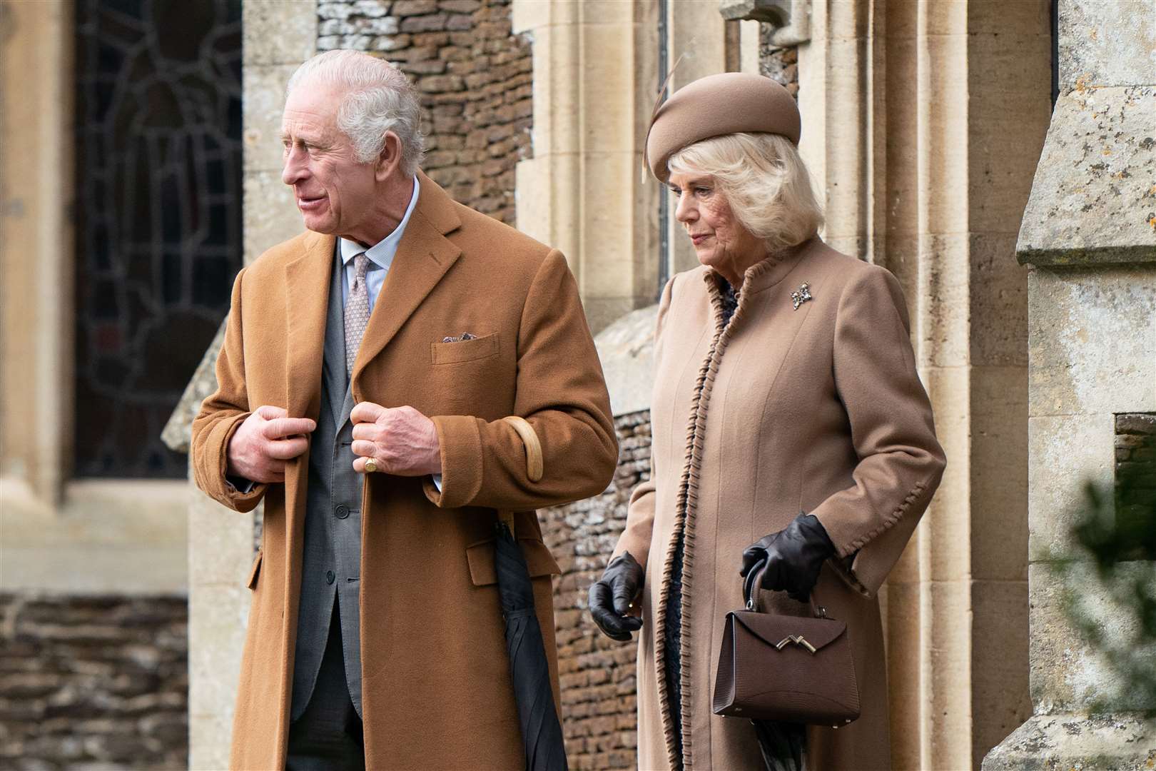 The King and Queen also attended church on Christmas Day Joe Giddens/PA