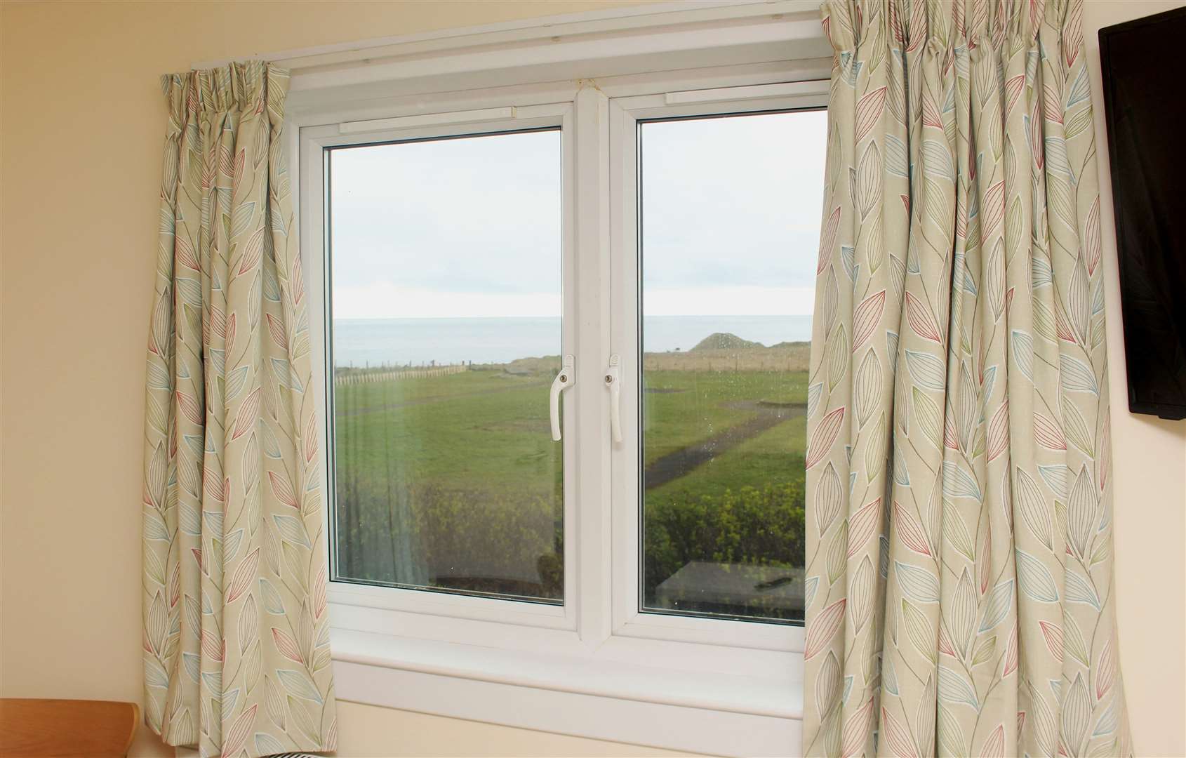 East-facing windows have views across Wick Bay.