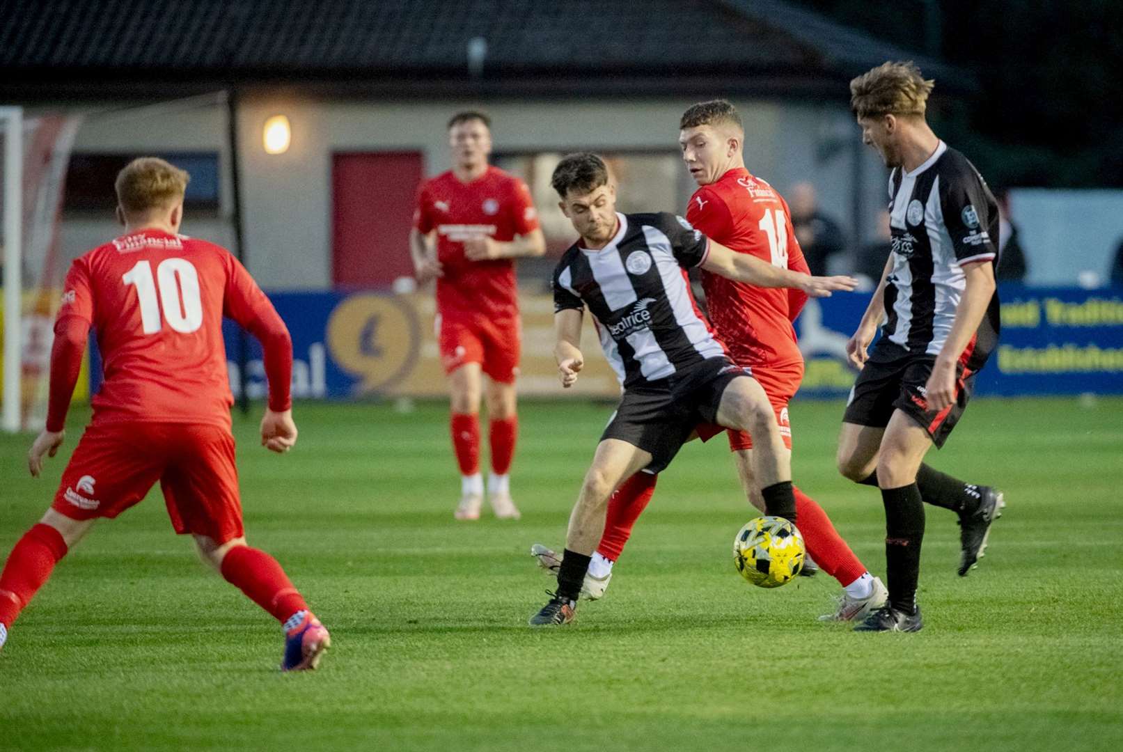 Marc Coghill takes control in midfield for Wick Academy. Picture: Callum Mackay