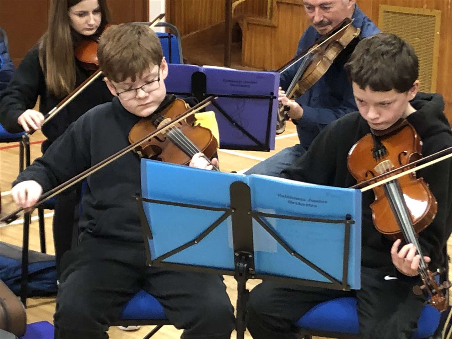 Arran Macleod (front left) plays in the Caithness Junior Orchestra.
