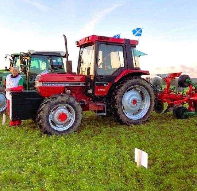 James and his Case tractor at the world championships in Latvia this month.