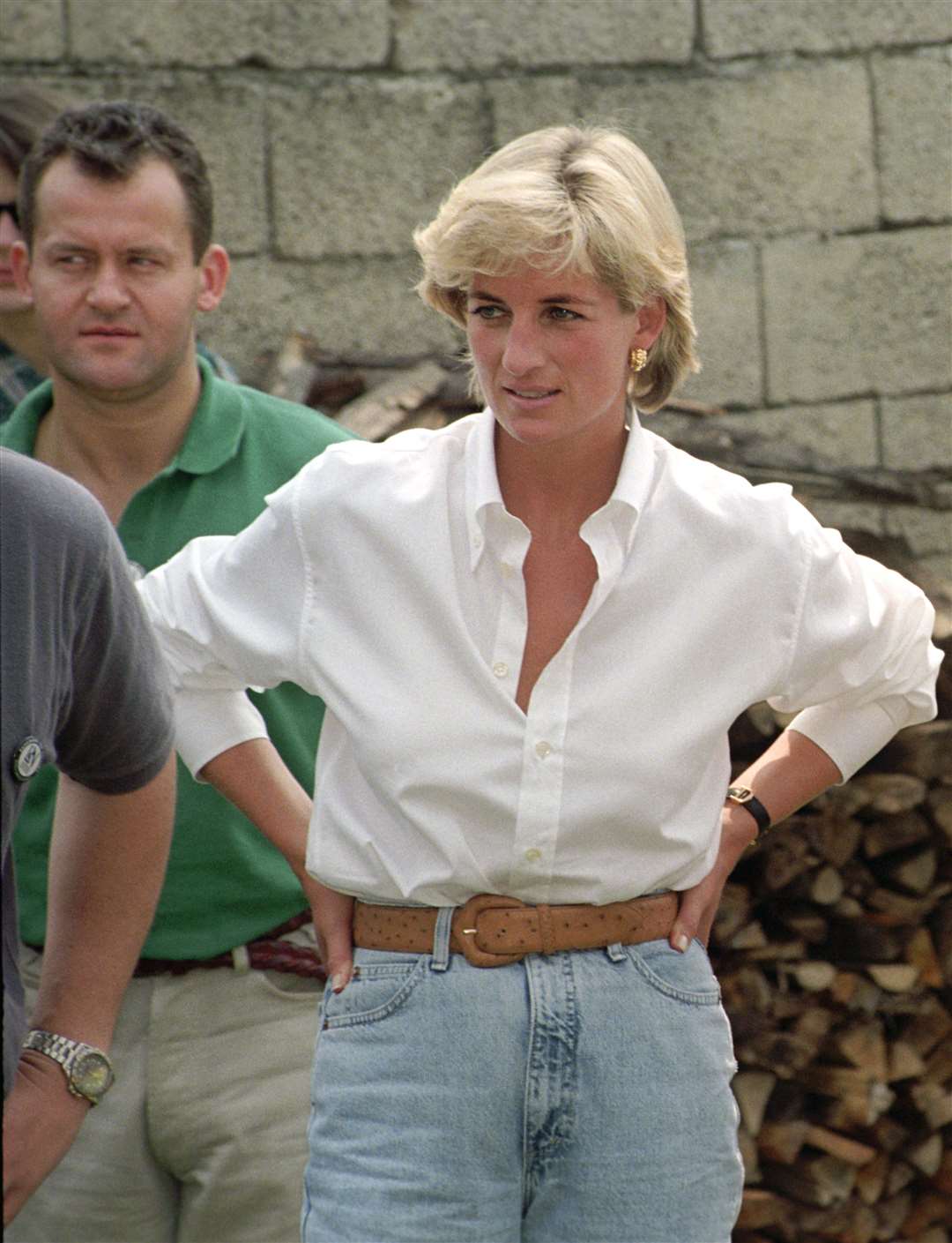 Paul Burrell with Diana, Princess of Wales, pictured on a visit to Bosnia shortly before her death in 1997 (Stefan Rousseau/PA)